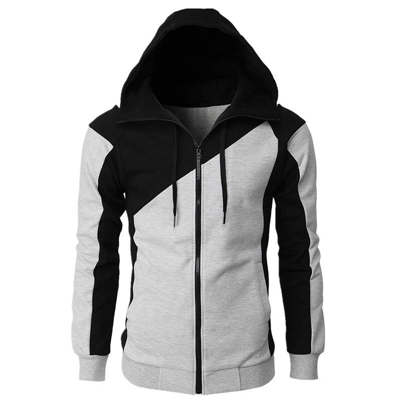 Herren Sportliche Kapuzenjacke mit kontrastierenden Farbakzenten EB