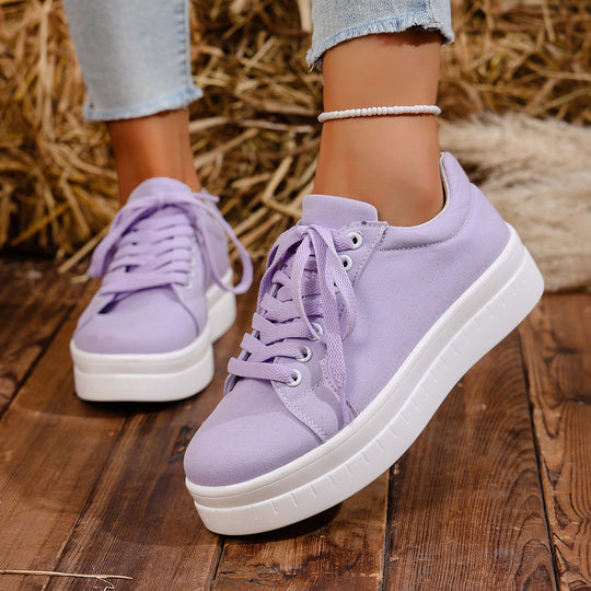 Damen Modische Sneaker mit hohem Plateau EB