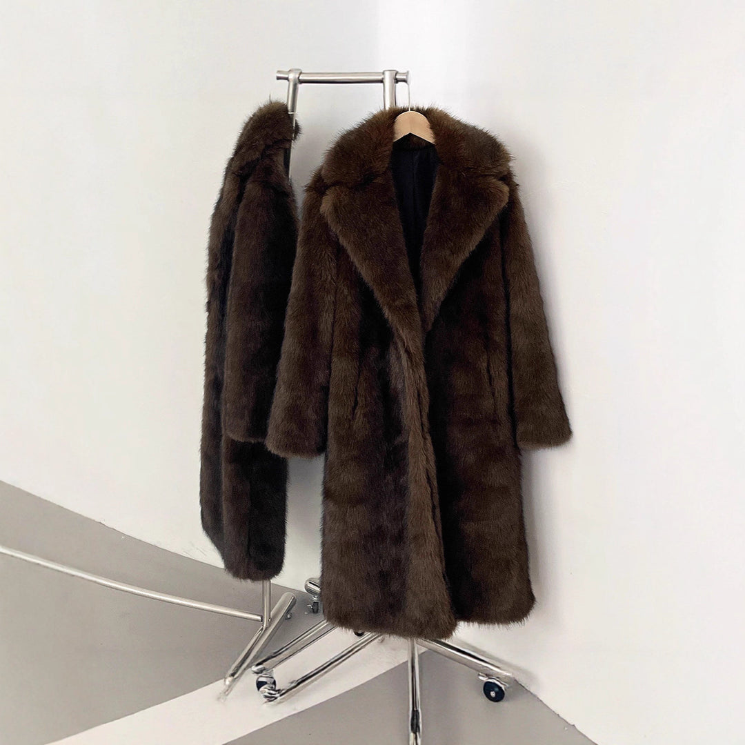 Damen Langhaarmantel für elegante Anlässe EB