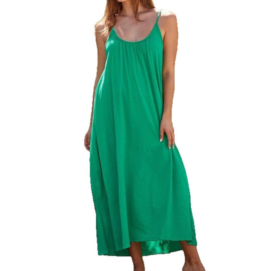Damen Maxi-Kleid aus leichtem Chiffon mit trägerlosem Design EB