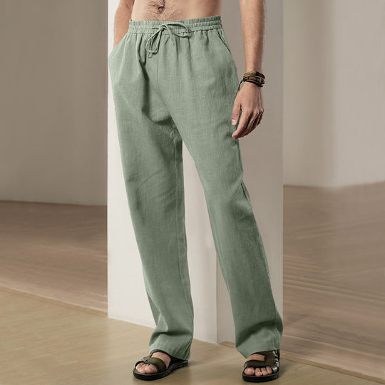 Herren entspannte Freizeithose mit elastischem Bund und praktischen Taschen EB