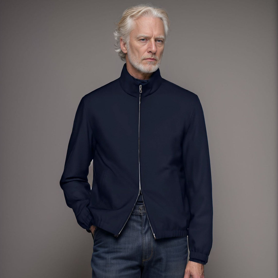 Herren elegante und funktionale Übergangsjacke mit hohem Kragen EB