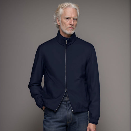 Herren elegante und funktionale Übergangsjacke mit hohem Kragen EB