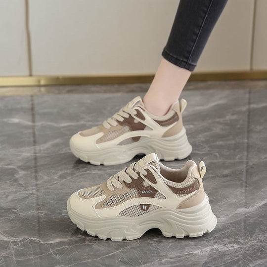 Damen Fashion Sneakers mit atmungsaktiver Mesh-Oberfläche und dämpfender Sohle EB
