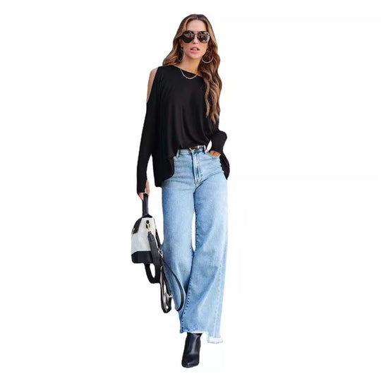 Damen Lässiger Sweatshirt mit grafischem Print EB