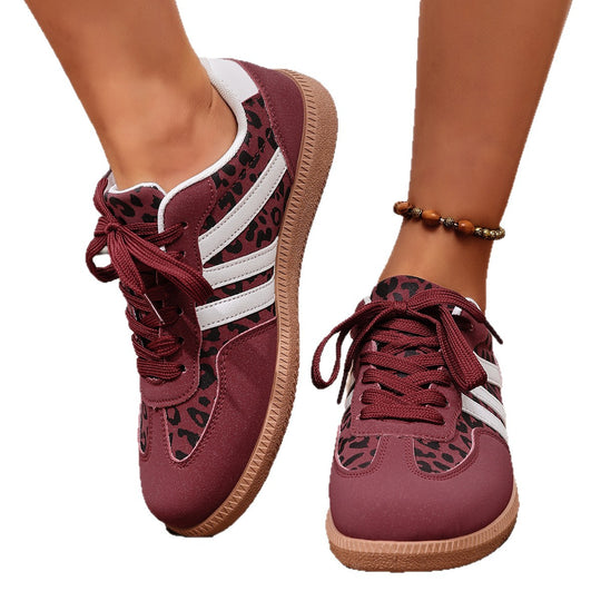 Damen Modische Sneakers mit schimmerndem Obermaterial und rutschfester Sohle EB