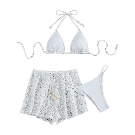 Damen Bademoden Short mit eleganter Häkelstruktur EB