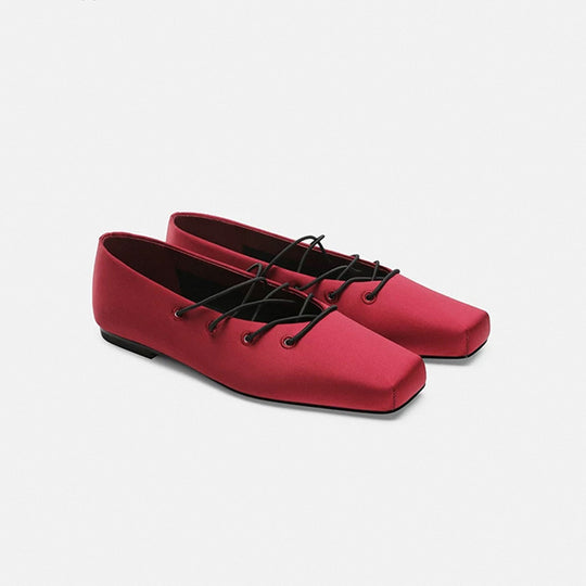 Damen Ballerinas mit modischem Schnürdesign EB
