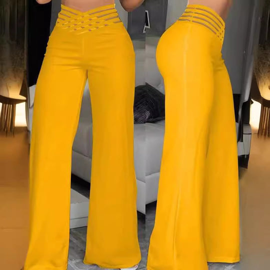 Damen Elegante und bequeme Schlaghose EB