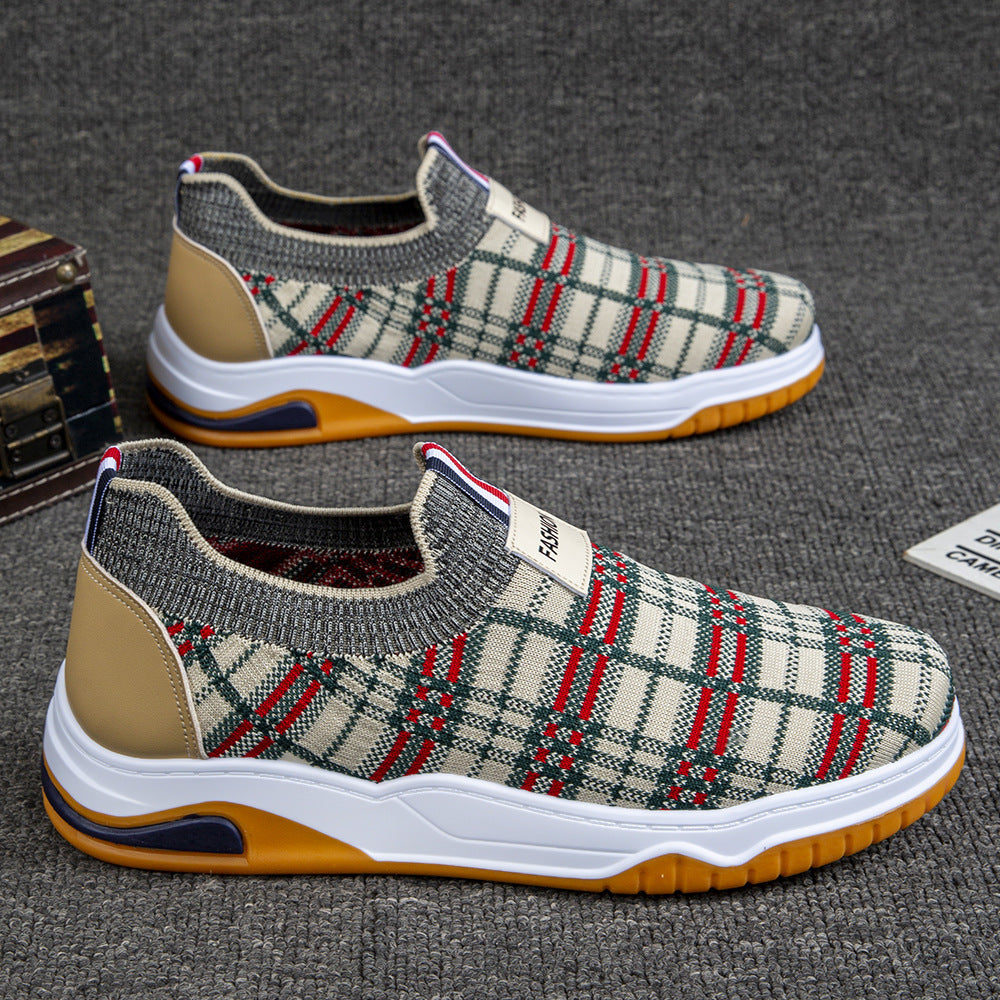 Damen Modische Slip-On Freizeitschuhe mit rutschfester Sohle und atmungsaktivem Obermaterial EB