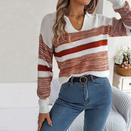 EB | Gestreifter Strickpullover im Casual Look