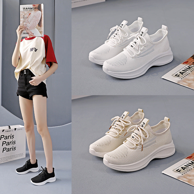 Damen Leichte Atmungsaktive Sneakers mit rutschfester Laufsohle EB