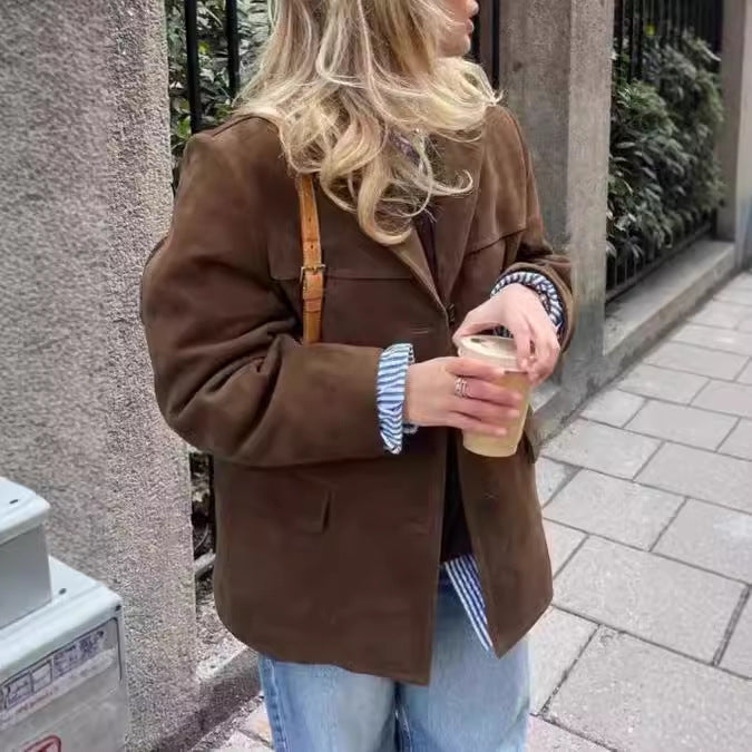 Damen Casual Oversize Jacke EB