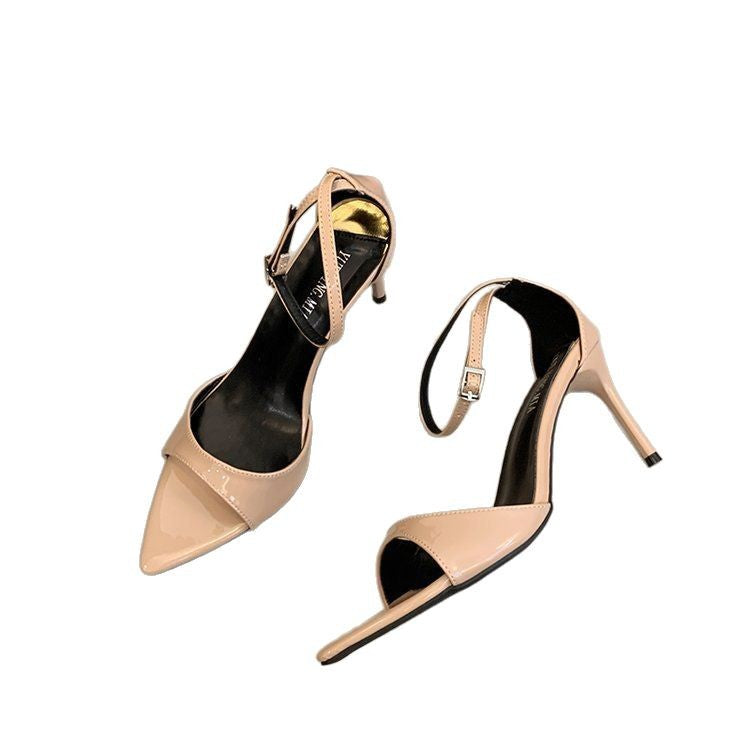 Damen Elegante und glamouröse Slingback-Pumps mit spitzem Absatz EB