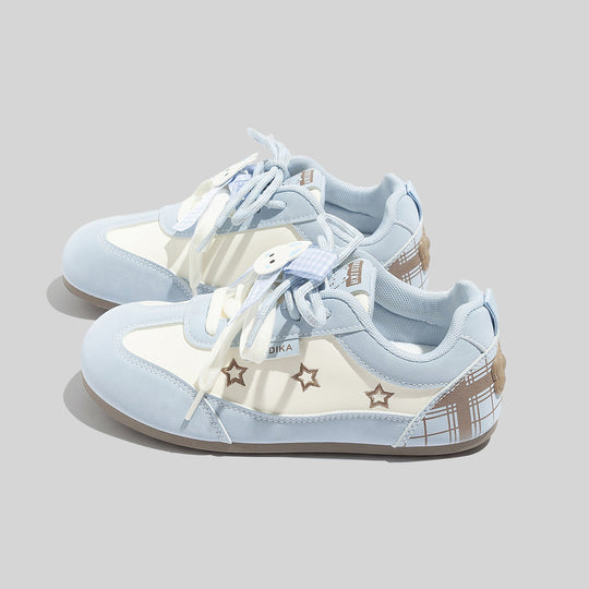 Damen Sneakers mit modernem Sternen-Muster und weicher Dämpfung EB