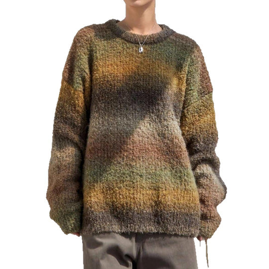 Damen Oversized Strickpullover mit modernem Farbverlauf und weichem Material EB