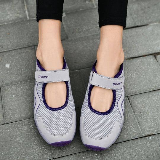 Damen Sweat-Sneakers mit verstellbarem Klettverschluss EB