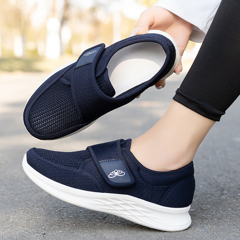 Damen Bequeme Alltagsschuhe mit verstellbarem Klettverschluss EB