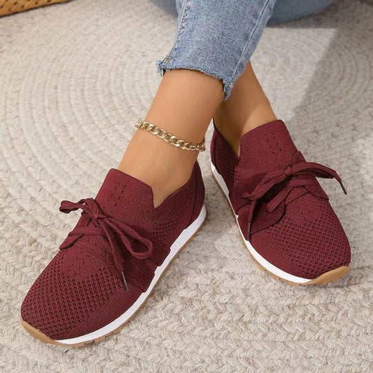 Damen Leichte Sneakers mit atmungsaktivem Mesh-Obermaterial und rutschfester Sohle EB