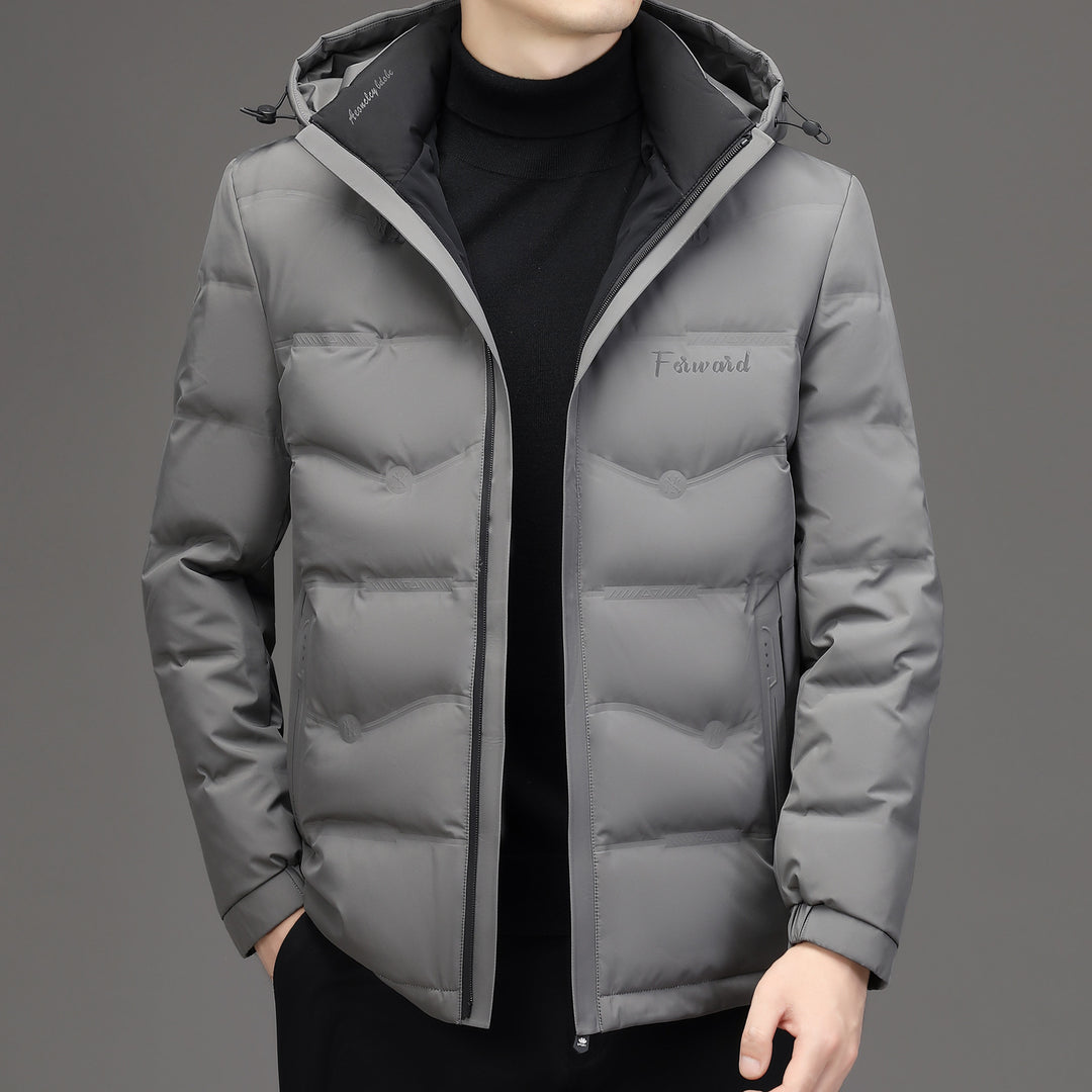 Herren Steppjacke mit Kapuze und schlanker Thermofütterung EB