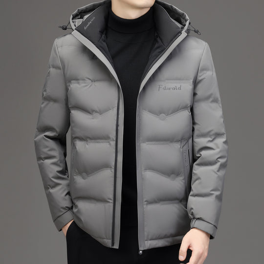 Herren Steppjacke mit Kapuze und schlanker Thermofütterung EB