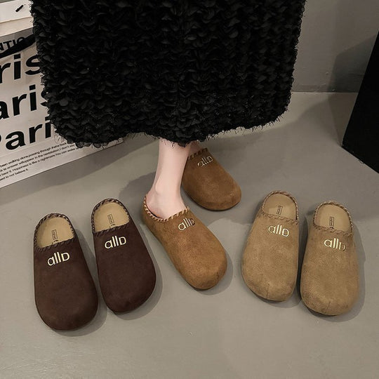 Damen Bequeme Clogs aus weichem Wildleder EB
