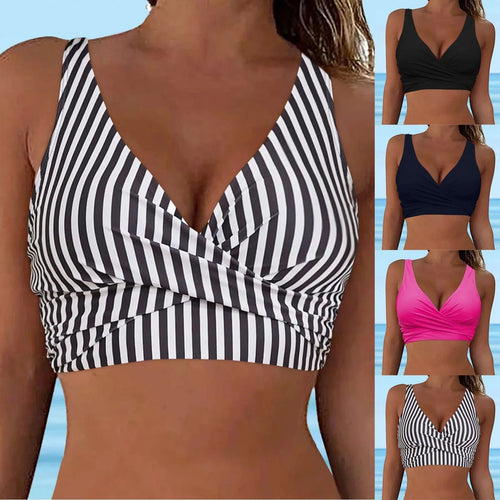 Damen komfortables Wickel-Bikinioberteil EB