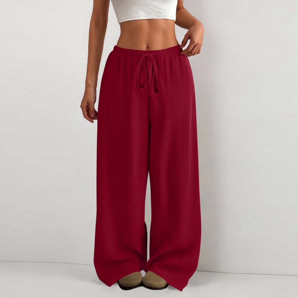 Damen Weite Sommerhose aus leichtem Stoff mit Gummizug EB