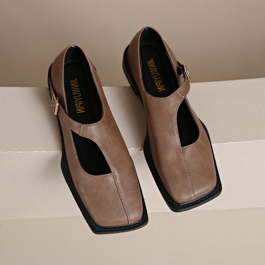 Damen Ballerinas mit modischem Riemenverschluss EB