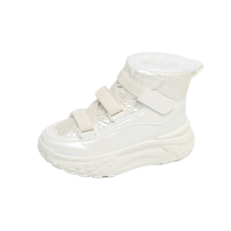 Damen hochgeschnittene Winter Sneakers mit kuscheligem Innenfutter und rutschfester Sohle EB