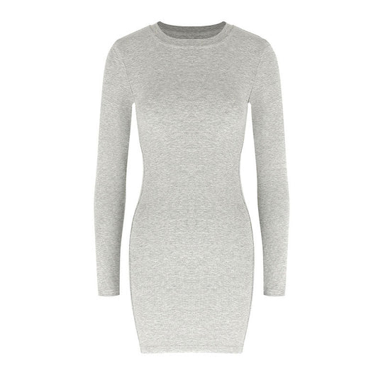 Damen figurbetontes Langarmkleid aus hochwertigem Jersey EB