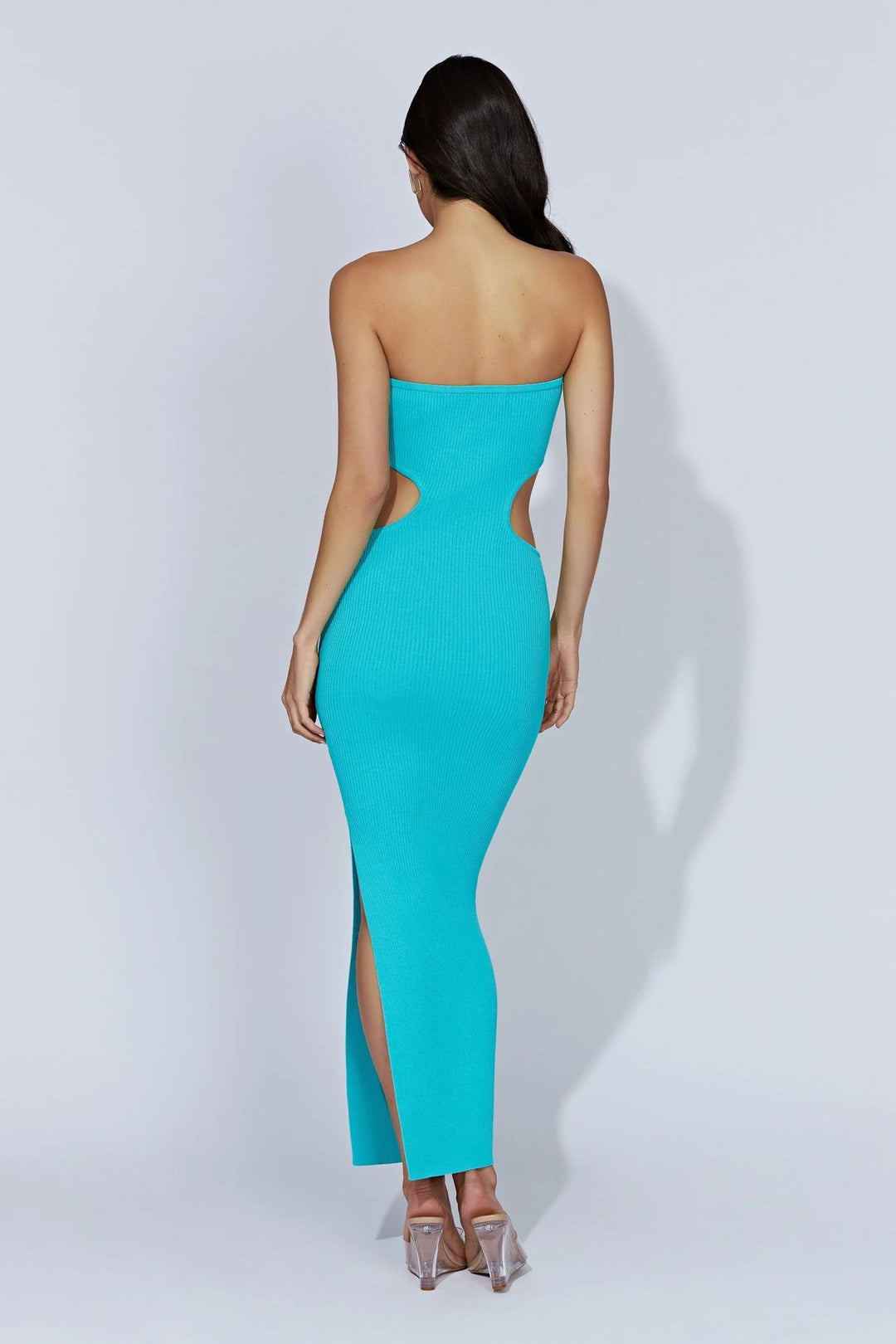 Damen figurbetontes Langarmkleid mit Cut-Outs EB