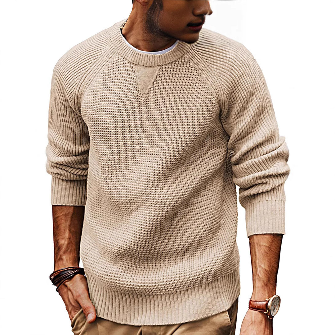 Herren strukturiertes Pullover mit lässigem Schnitt EB