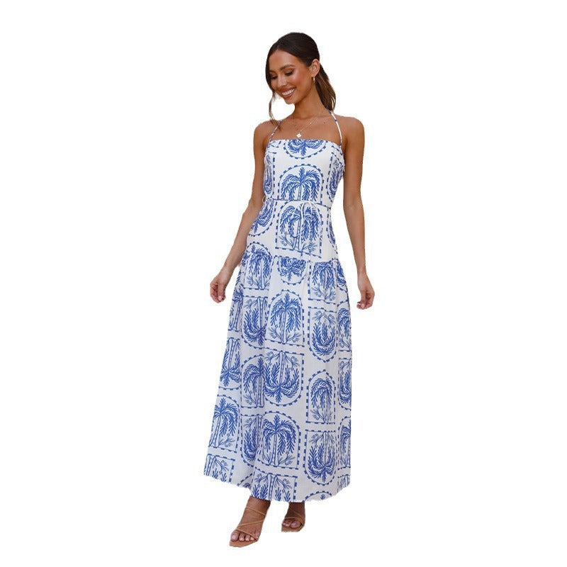Damen Maxikleid mit verspieltem Trägerdesign und elegantem Volant EB