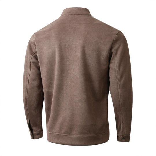 Herren Fleecejacke mit Stehkragen und seitlichen Taschen EB