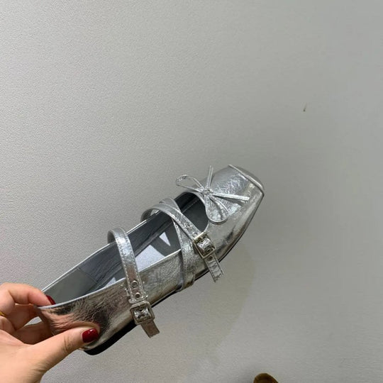 Damen Ballerinas mit dekorativem Riemchen und elegantem Design EB