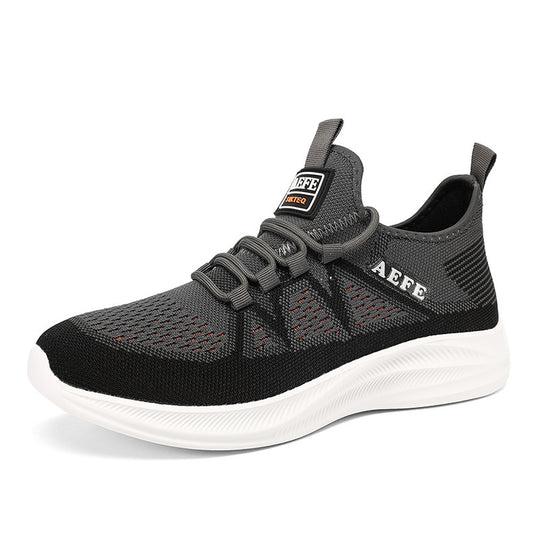 Damen Sportliche Strick-Sneakers mit rutschfester Sohle und atmungsaktivem Obermaterial EB