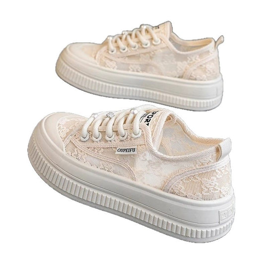 Damen Sportliche Sneaker mit modischen Netzelementen EB
