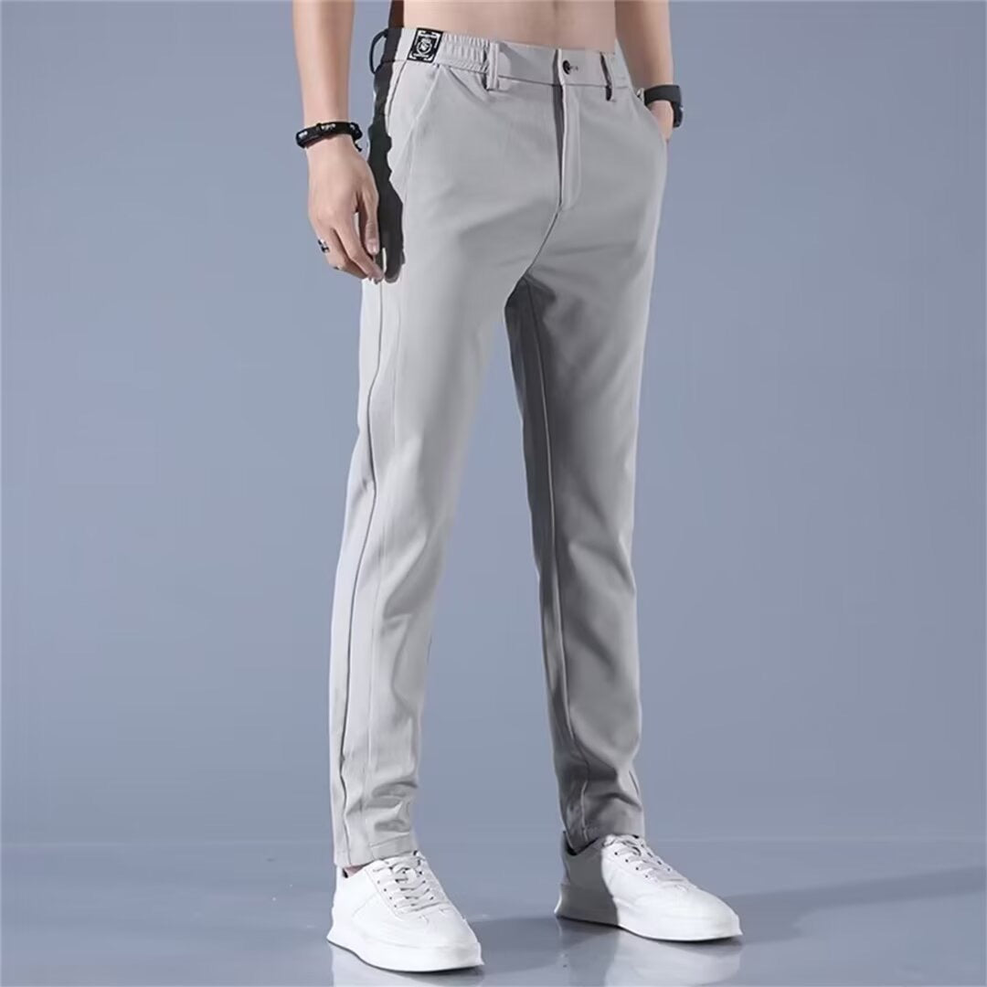Herren elegante Anzughose mit elastischem Bund und praktischen Eingrifftaschen EB