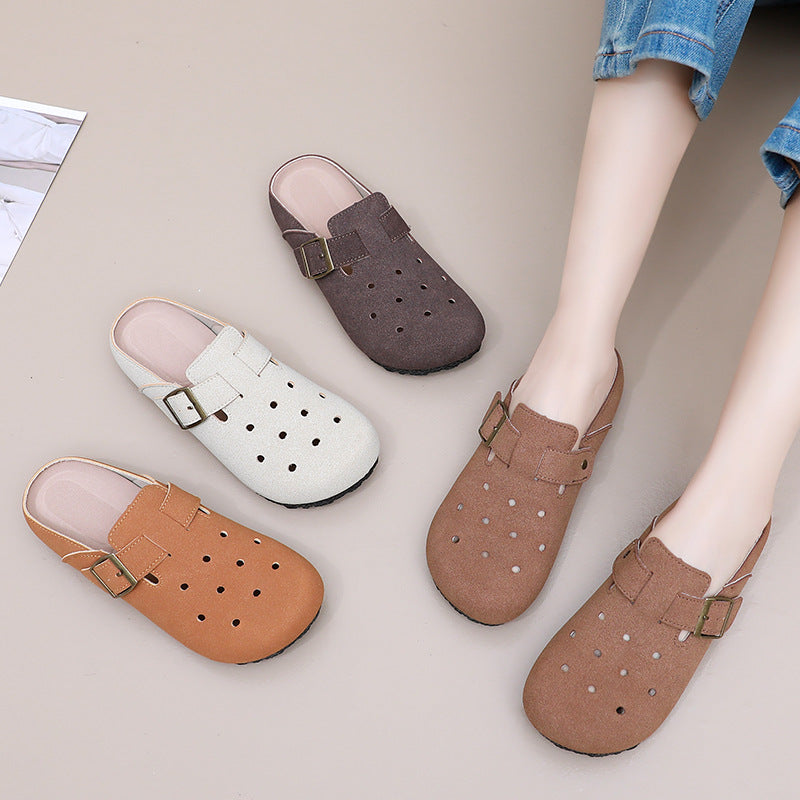 Damen Bequeme Clogs mit verstellbarem Riemen und Belüftungsöffnungen EB