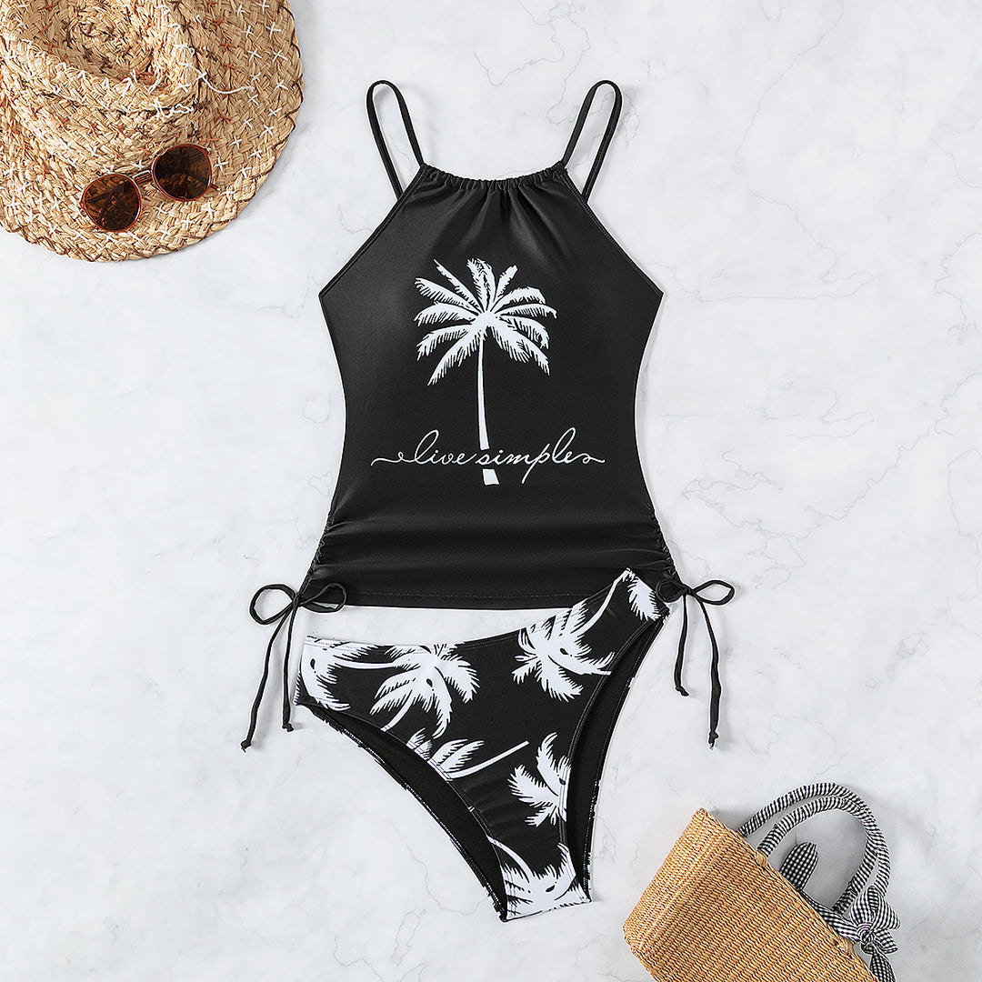 Damen Tankini mit elegantem Palmenmotiv EB