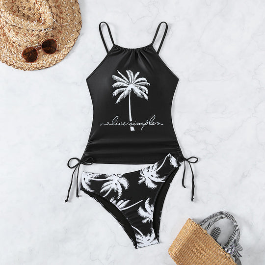 Damen Tankini mit elegantem Palmenmotiv EB