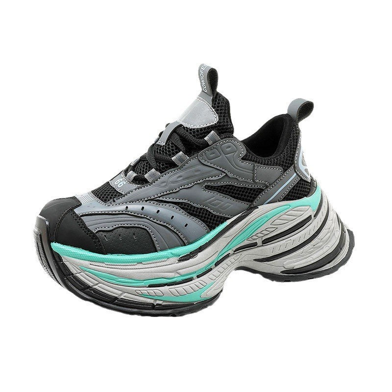 Damen Sportliche Chunky Sneakers mit atmungsaktiver Mesh-Oberfläche und dämpfender Laufsohle EB