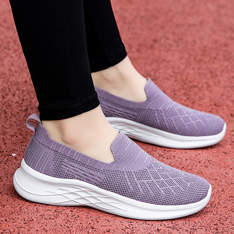 Damen Bequeme Slip-On Sneakers mit flexibler Sohle EB