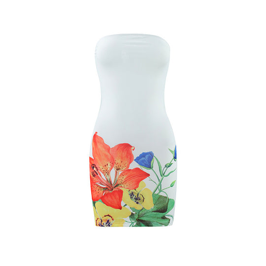 Damen Minikleid mit floralem Print und figurbetontem Schnitt EB