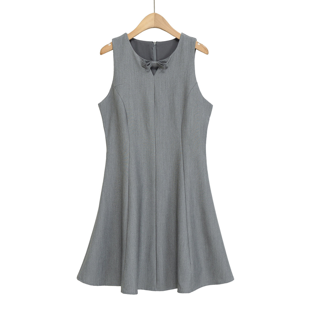 Damen Besprechungs-Kleid mit eleganter Schleifenverzierung und fließendem Schnitt EB