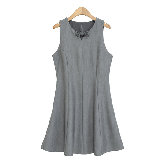Damen Besprechungs-Kleid mit eleganter Schleifenverzierung und fließendem Schnitt EB