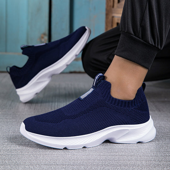 Damen Atmungsaktive Strick-Sneaker mit elastischem Einstieg EB