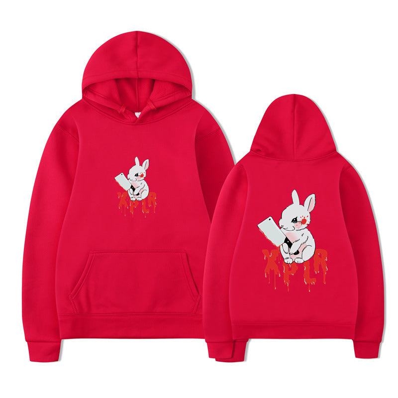 Damen Kapuzensweater mit auffälligem Cartoon-Motiv und bequemer Passform EB