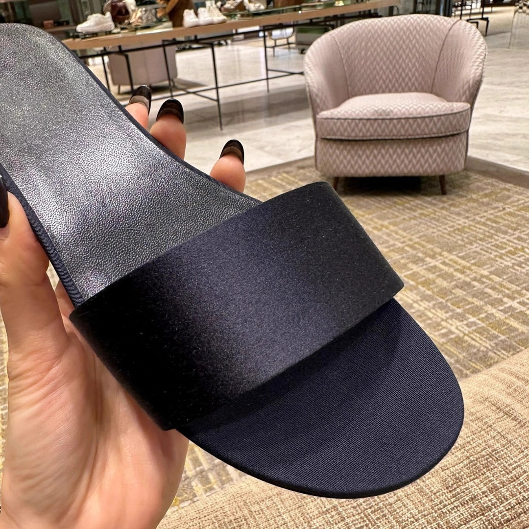 Damen Flache Slipper mit klassischem Riemendesign EB